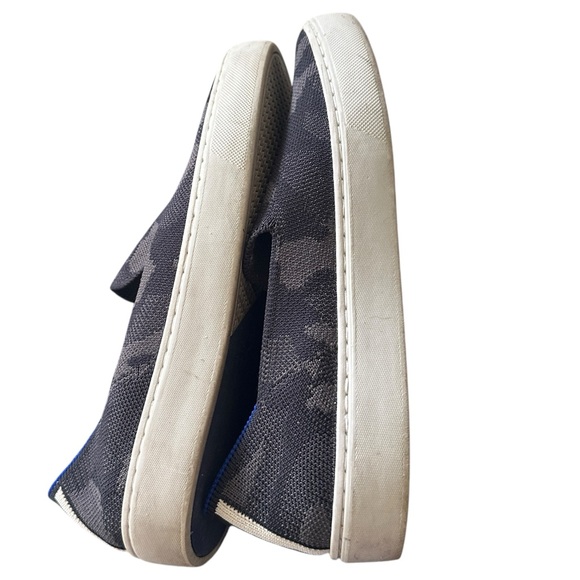 Rothy's Size 7 Women’s Sneakers Slip On Platform Shoes Gray Black Camo Print - Picture 5 of 8